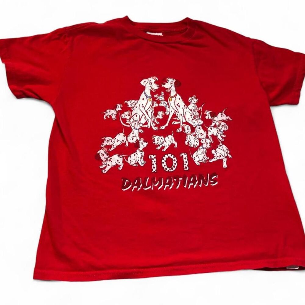 Vintage 101 Dalmatians Graphic T-Shirt – Disney – Red – Y2K – Youth XS